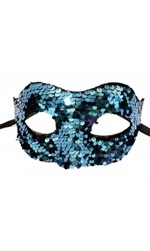 Bidebuvar Payetli Venedik Balo Parti Maskesi Mavi