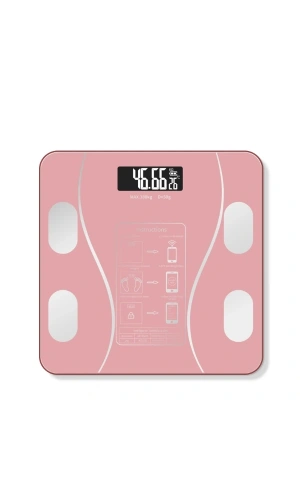 Bidebuvar Pembe Renk Bluetooth Özellikli Akıllı Tartı