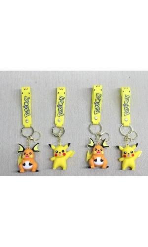 Bidebuvar Pikachu Raichu Silikon Anahtarlık