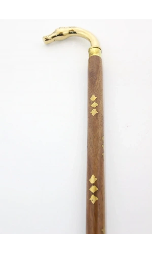 Bidebuvar Pirinç At Büstü Baston Model 2