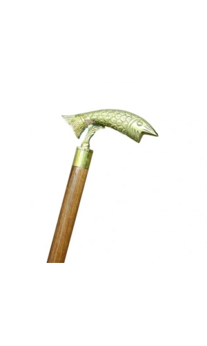 Bidebuvar Pirinç Balık Tasarımı Baston