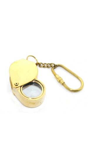 Bidebuvar Pirinç Büyüteç Anahtarlık Model 2