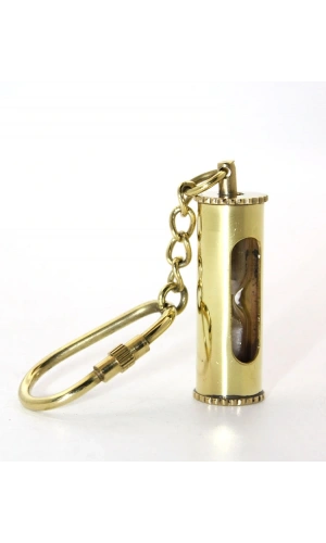 Bidebuvar Pirinç Kum Saati Anahtarlık Model 1