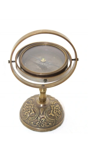 Bidebuvar Pirinç Masa Üstü Pusula Model 3