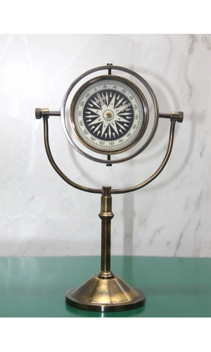 Bidebuvar Pirinç Masa Üstü Pusula Model 4