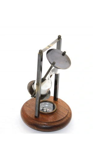 Bidebuvar Pirinç Pusulalı Kum Saati Model 4