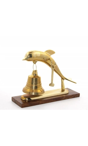 Bidebuvar Pirinç Yunus Balığı Tasarımlı Çan