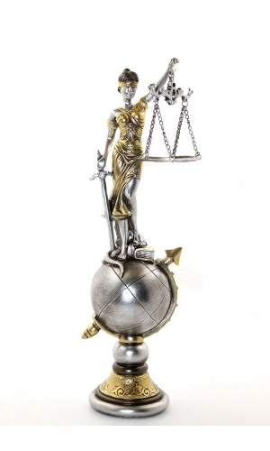 Bidebuvar Polyester Dünya Küre Üzerinde Adalet Biblosu Model 1