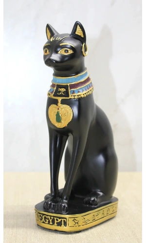 Bidebuvar Polyester Mısır Kedisi Figür Büyük Boy