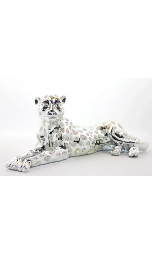 Bidebuvar Polyester Oturan Kaplan Figürü