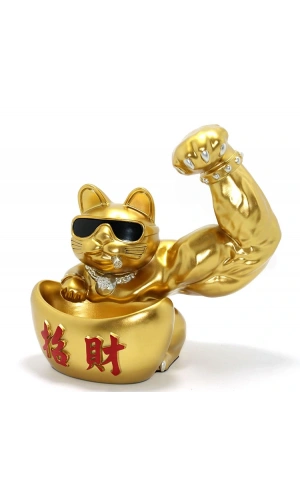 Bidebuvar Polyester Şanslı Kedi Figürü Model 4