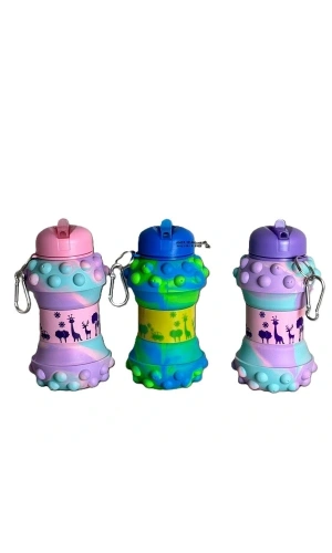 Bidebuvar Pop-It Detaylı Akordiyon Su Şişesi