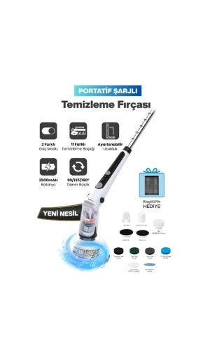 Bidebuvar Portatif Şarjlı Temizleme Fırçası