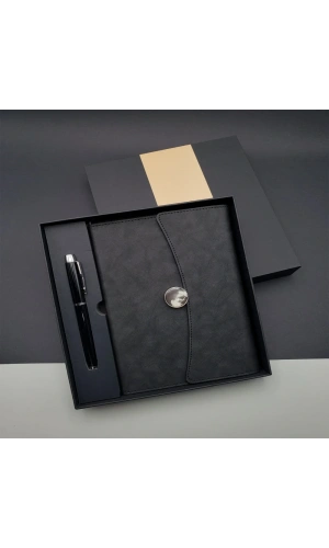 Bidebuvar Promosyon Defter Kalem Seti Siyah Renk