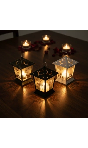Bidebuvar Ramazan Temalı Kare Kubbe LED Lamba