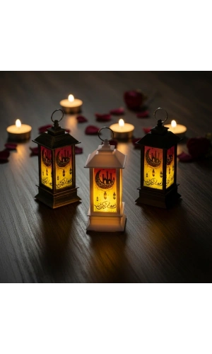 Bidebuvar Ramazan Temalı Küçük Kare Kubbe LED Lamba