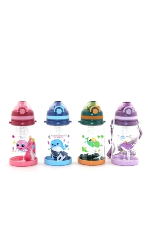 Bidebuvar Renkli Pipetli Suluk 550 Ml