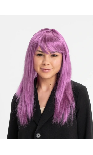 Bidebuvar Rose Pembe Düz Kesim Peruk