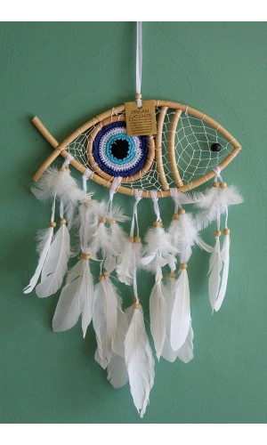 Bidebuvar Rüya Kapanı Dream Catcher Balık Tasarımı