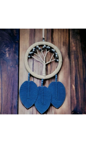 Bidebuvar Rüya Kovan Hayat Ağacı Dream Catcher Mavi