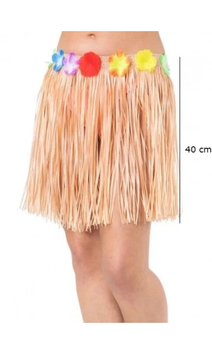 Bidebuvar Saman Renk Püsküllü Hawaii Luau Hula Etek