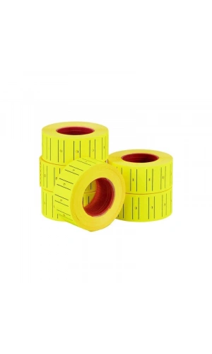 Bidebuvar Sarı Fiyat Etiketi - 12x21 mm - Rulo