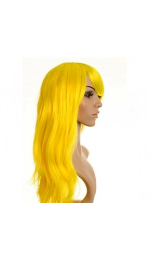 Bidebuvar Sarı Renk Uzun Parti Peruğu