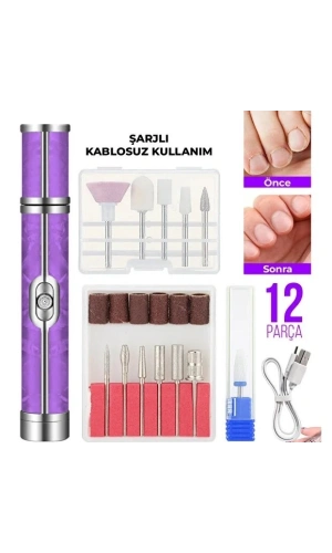 Bidebuvar Şarjlı Manikür Pedikür Tırnak Bakım Seti