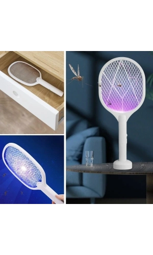 Bidebuvar Şarjlı Standlı Sinek Öldürücü Raket