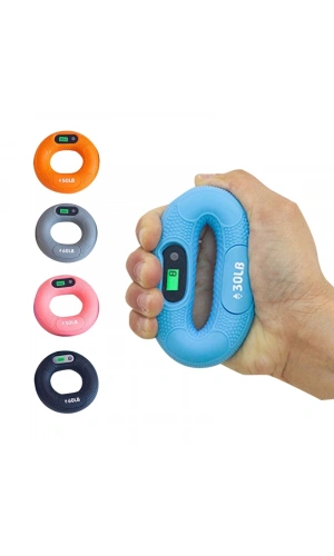 Bidebuvar Sayaçlı El Güçlendirme Halkası - Akıllı Egzersiz Aleti - 30 LB