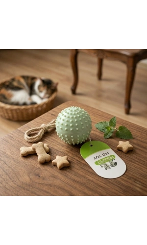 Bidebuvar Sesli Dikenli Evcil Hayvan Oyuncak Topu