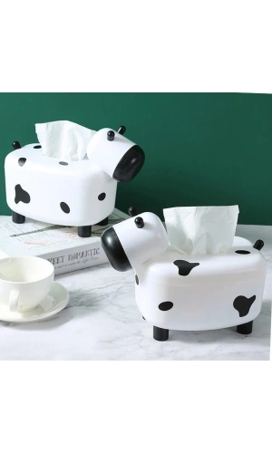 Bidebuvar Sevimli İnek Tasarımlı Mıknatıslı Tuzluk ve Peçetelik