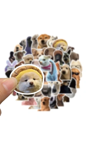 Bidebuvar Sevimli Köpek Çıkartmaları Laptop Notebook Tablet Sticker Seti