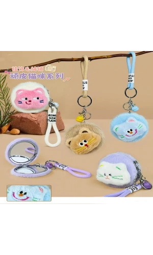 Bidebuvar Sevimli Peluş Cep Aynası