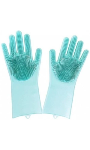 Bidebuvar Sihirli Isıya Dayanıklı Silikon Çok Amaçlı Bulaşık Eldiven Fırçası Magic Gloves