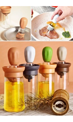 Bidebuvar Silikon Hazneli Fırçalı Yağdanlık