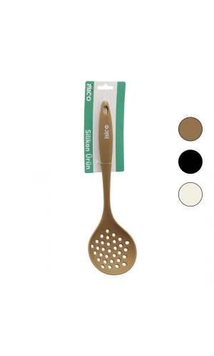 Bidebuvar Silikon Kevgir - 28.5 cm Boyut - Renkli Silikon Saplı