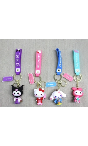 Bidebuvar Silikon Kuromi, Hello Kitty, My Melody Anahtarlık