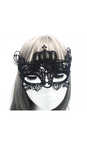 Bidebuvar Siyah Dantel İşlemeli Balo Maskesi 9 No