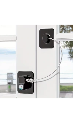 Bidebuvar Siyah Plaka Halatlı Emniyet Kilidi