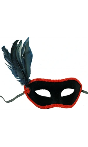 Bidebuvar Siyah Süet Kaplama Parti Balo Maskesi