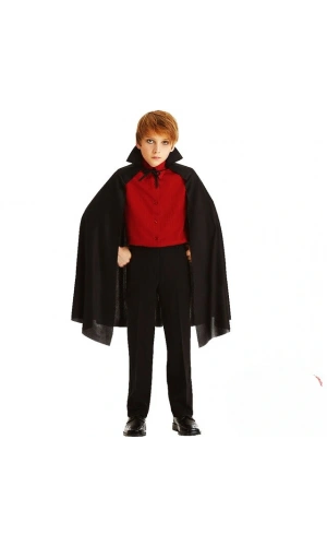 Bidebuvar Siyah Yakalı Dracula Pelerini