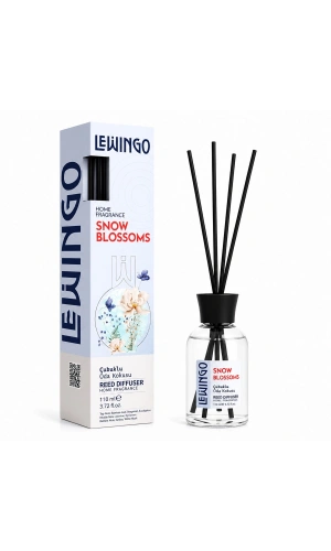 Bidebuvar Snow Blossoms Bambu Çubuklu Oda Kokusu - 110 ml - Cam Şişe