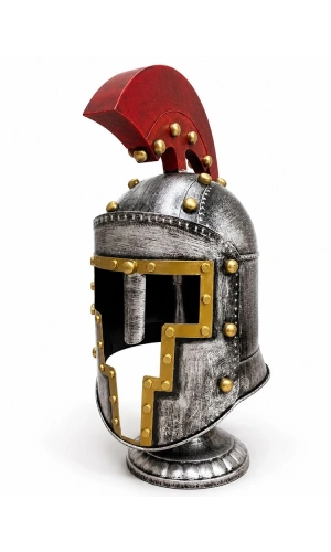 Bidebuvar Şövalye Miğferi Biblosu - Metal - 53x16 cm Dekoratif Obje