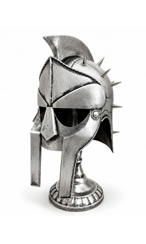 Bidebuvar Spartalı Gladyatör Miğferi Biblosu - Metal - 45x20 cm Dekoratif Obje
