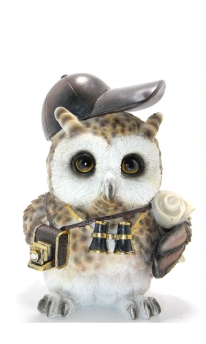 Bidebuvar Steampunk Polyester Baykuş Figürü Model 2