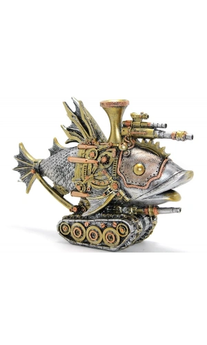 Bidebuvar Steampunk Polyester Tasarım Balık Figürü