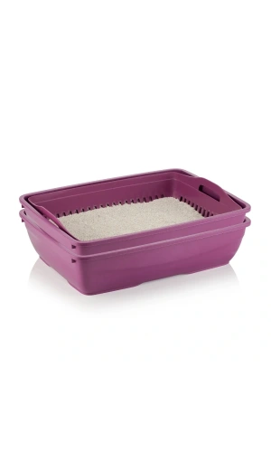 Bidebuvar Süzgeçli Açık Kedi Tuvaleti