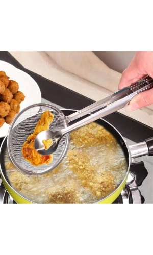 Bidebuvar Süzgeçli Kevgirli Haşlama Kızartma Maşası