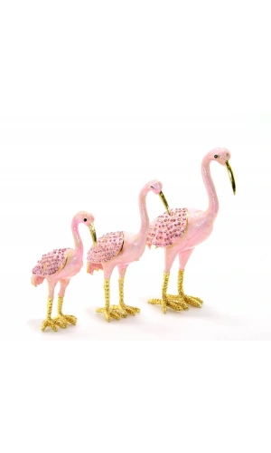 Bidebuvar Swarovski 3lü Flamingo
